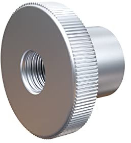 Lot de 2 écrous moletés M4 M5 M6 M8 - Forme haute DIN 466 - Écrou avec bord cannelé (2, M8).