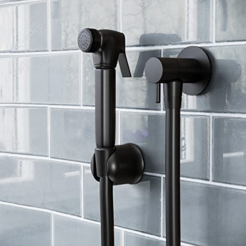 Shataff Hand Shower Bidet Douche Toilet Spray Brass Kit Matt Black