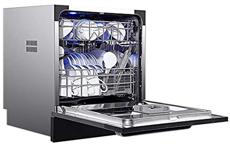 Lavavajillas integrado, armario automático inteligente de alta temperatura, rociador rotativo de 360° de azimut para una gran capacidad de comida de 8 puertos y 8 juegos