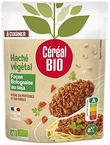 CÉRÉAL BIO HACHÉ VÉGÉTAL BOLOGNAISE SOJA 250G, CEREAL BIO, LOT DE 4