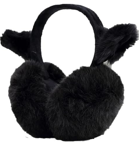 ISAKEN Ohrenschützer Damen Mädchen Winter Plüsch Ohrenwärmer Plüsch Ohrenwärmer Erwachsenes Kind Klassische Ohrschützer Winddicht Ohrenwärmer für Outdoor Den Winter Reiten