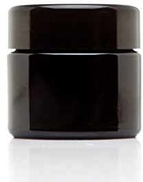 ULTRA JARS 30 ml UV-Glas-Kosmetikdose mit schwarzem Schraubdeckel – luftdicht | auslaufsicher | UV-Vorratsbehälter | nachfüllbarer Topf mit Deckel