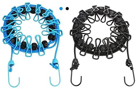 Wäscheständer/Wäschetrockner 185cm 12 Clips Multifunktions-Trocknung Rack Wäschelinie mit Stoffaufhänger einziehbare elastische tragbare Reisen Wäscherei Wäscheleine Clothes Drying Rack ( Color : 2pcs