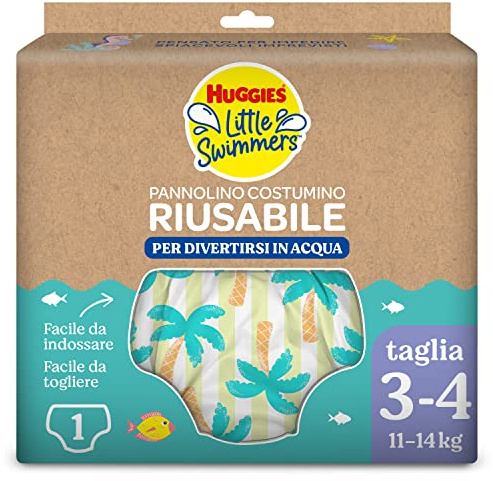 Huggies® Little Swimmers® culotte de bain lavable 11-14kg Taille 3-4 (M)