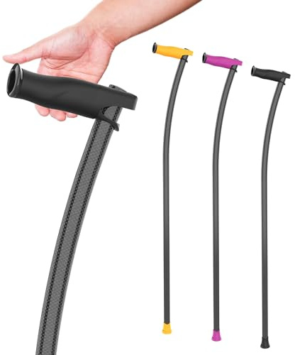 Bastón de Fibra de Carbono 100% Más Ligero del Mundo (Negro, M) | Mango Antitendinitis Ajustable, Ultrarresistente, Ultraligero, Diseño Ergonómico Patentado y Seguro Para Mayores | INDESmed