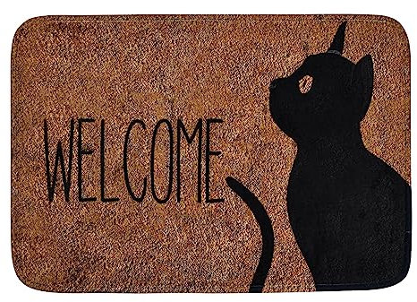 volumoon Felpudo de Bienvenida Personalizado, 60x40CM Felpudo Antideslizantes Lavable, Felpudos para Entrada a Casa, Mascotas Almohadilla, Felpudos Welcome para Puertas Interior y Exterior