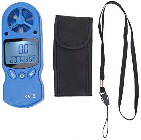 Anémomètre, Mini Anémomètre Numérique Portatif 0~30 M/s Avec Grand écran LCD, Testeur De Jauge De Température, Compteur De Vitesse du Vent Portatif Pour Mesurer la Vitesse du Vent