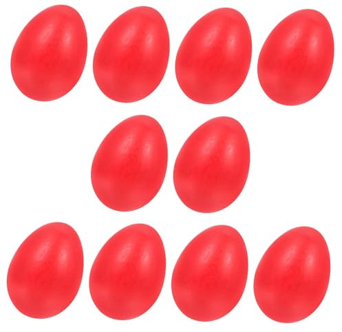 GOOHOCHY 10 Stück Holz Eier Für Frühling DIY Dekoration Handgefertigt Farbstoff Frühlingsparty Zubehör Frühlingsdekorationen Für Esszimmer Schlafzimmer Büro Kinderzimmer
