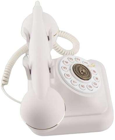 Audio Guest Book Wedding Phone, Wedding Guest Book, Vintage Telephone Sound Guestbook Function Decorative Retro Landline for Home Wedding Party