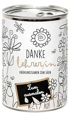 Geschenk-Anzuchtset mit personalisierter Nachricht - Geburtstagsgeschenk für Damen Herren, originelles Geschenk für Freunde, für Lehrertag - Einfach zu verwenden - Blumen (Lehrerin zum Ausmalen)