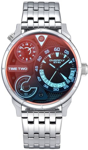 Alienwork Eyki XL Oversized Armbanduhr Herren Multi Zeitzonen Kalender
