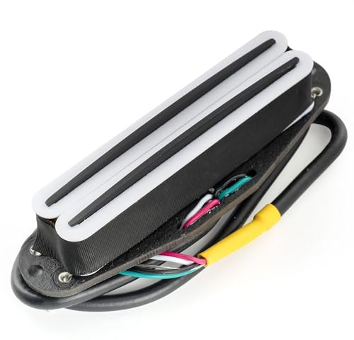 Musiclily Pro ST-DPHA Alnico 5 Humbucker Single Coil Format 13,2K Weiß | Rail Blade,Super Distortion,für Strat Style E-Gitarre
