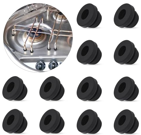 UTXN 12 Pezzi di passacavo per fornello, passacavo in Gomma siliconica per fornelli da Camper, compatibili con Barre da 5 mm