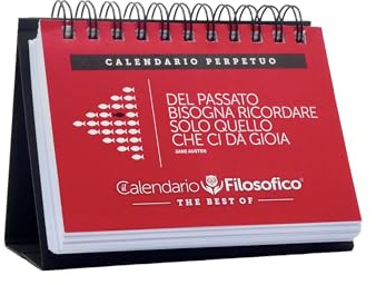 The Best - Calendario Perpetuo da Tavolo, con 366 Frasi Filosofiche, 11x16 cm