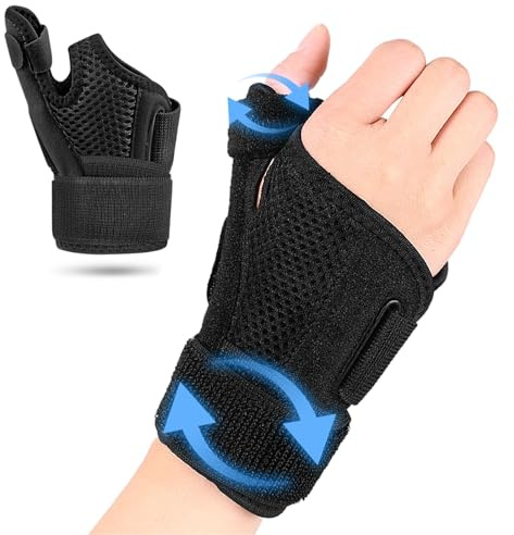 UZSUZZ Daumenbandage Rechts/Links, Daumensattelgelenk Bandage Atmungsaktiv Daumenschiene Sehnenscheidenentzündung Daumen für Arthritis, Karpaltunnel, Sports, Arbeit