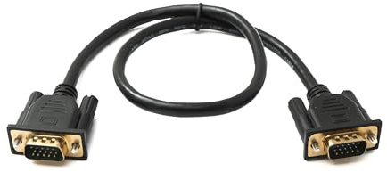 System-S Cable D Sub15 de 50 cm HD VGA de 15 pines macho a macho, adaptador DB15