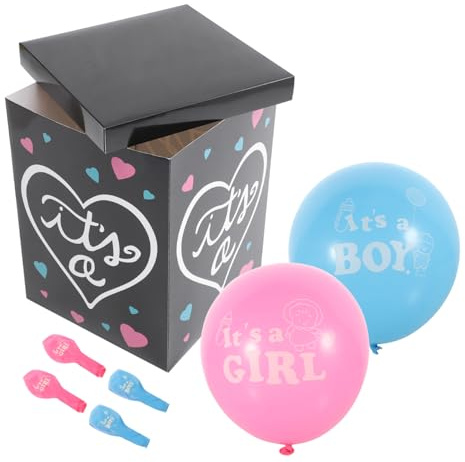 Genérico 1juego Caja Para Revelación De Género Globos Decoración Para Shower Incluye Caja y Niño o Niña