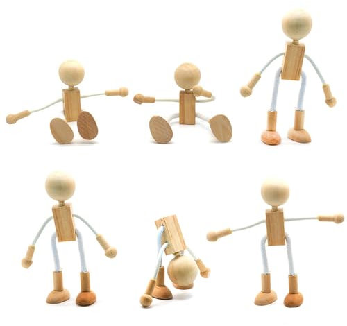 CHROMACRAFT Jouets en Bois 6 Pièces, Jouets pour Enfants, Décoration De Table, Jouets Créatifs, Jouets Intéressants