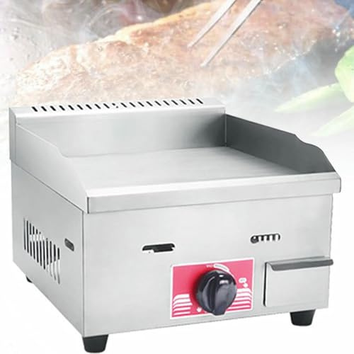BTOIASYHF Griglia A Gas Commerciale, Griglia di Bancopiano, Padella Piatta, Temperatura Regolabile, Griglia A Gas per Cucina, Picnic