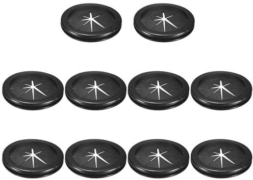 M METERXITY 10-Pack Rubber Grommets for Wiring 70mm Desk Grommet Black