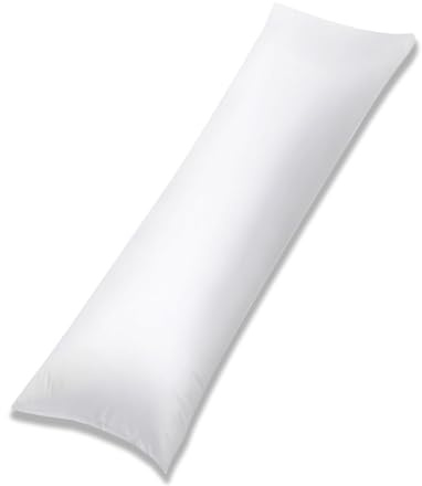 MH Home Long Bolster Body Pillow - 100% Hollowfibre Filling - Comfort Pregnancy Maternity Orthopedic Soft Support for Side and Back Sleepers Pillow Only (Small Double(48x122cm))