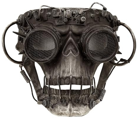 W WIDMANN MILANO Party Fashion - Steampunk Augenmaske | Detailreiche Maske für Karneval, Halloween, Mottoparty, Steampunk- und Wolf Kostüme