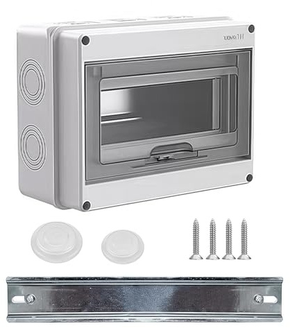 Sicherungskasten Aufputz, 1-reihig 8 Module Robuster IP65 Verteilerkasten Aufputz, Unterverteilung Aufputz für Garten, Außenbereiche, Ladesäulen und Villen