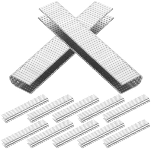 COHEALI 1000 piezas Grapas Neumáticas U Metal para Carpintería Pequeñas Resistentes y Compatibles con Grapadoras Eléctricas y Neumáticas para Tapicería y Trabajos