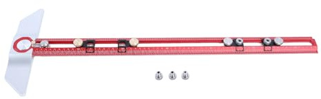 ANKROYU Professionelles T-Quadrat-Lineal, 45°-Aluminiumlegierung, Holzbearbeitungs-Messwerkzeug mit Bohrbuchsen für Präzisionsholzverarbeitung, Zimmerei und architektonische Entwür