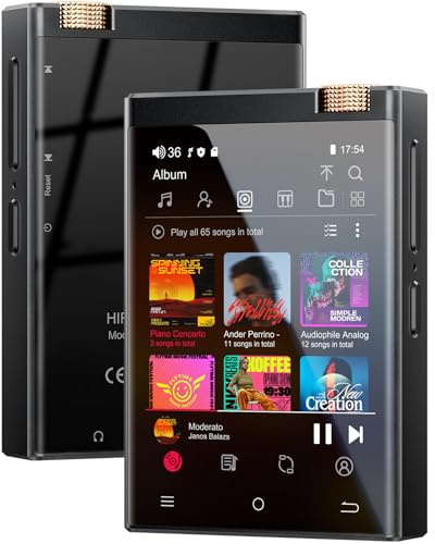 HiFi MP3 Player, Oilsky 80GB Android 9.0 Spotify MP3 mit Bluetooth und WiFi, 2,8'' verlustfreier DSD High-Fidelity Digital tragbarer Audio Musik Player