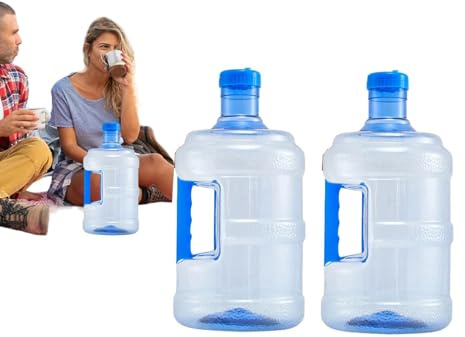 5L/7.5L Water Jug, 2 Pack Water Bottle Barrel, Reusable Leak Proof Large Capacity Bottles, Portable WaterContainers With Handle, For Camping Outdoor Sports Travel Beach BBQ Daily Drinking