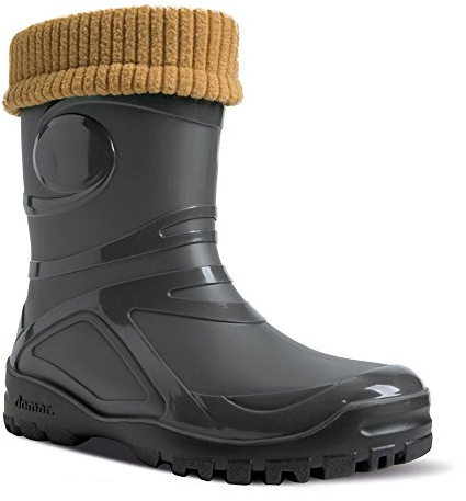 DEMAR Gummistiefel mit Wolle gefüttert Young FUR-2 (40, schwarz)