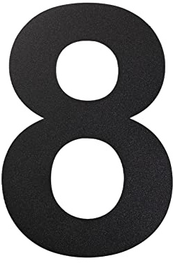 nanlyiau Numeri civici Nero matt numero civico acciaio inox flottant 8in8 | Altezza 20,8cm Per porta Cassetta postale Esterno Resistente alla corrosione Acciaio inox 304