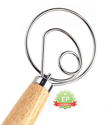 13 Brotteig Schneebesen, professioneller dänischer Teig Schneebesen, Mixer, Eierschläger, Holzgriff, Brotteig Schneebesen Mixer Eierschläger Holzgriff Zubehör Werkzeug für die Küche