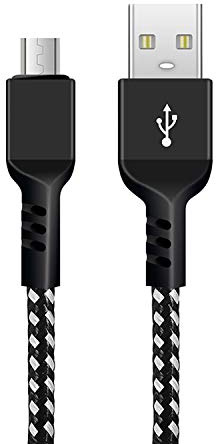 Maclean MCE473 USB zu MicroUSB-Kabel USB Ladekabel 1m Fast Charge 5V/2.4A Datenkabel Schnellladekabel High Speed Nylon Geflochten Anschlusskabel Datenübertragung (USB zu MicroUSB 1m)