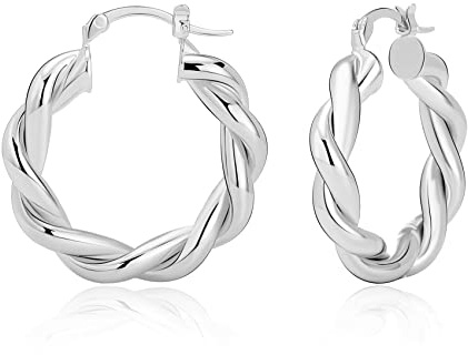 BMMYE Creolen Silber 925 Damen Hypoallergene 14K Vergoldete Ohrringe Gold Schmuck Geburtstagsgeschenk für Damen 15/20/30/40/50mm