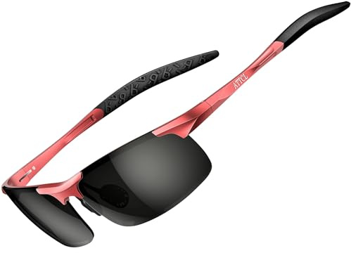 ATTCL Sonnenbrille Herren Polarisiert Sports UV400 Leicht Wrap-Around AL-MG | HD TAC Linse, Blendschutz, Rutschfest, Verspiegelt, Verstellbare Nasenpolster, Autofahren, Angeln, Golf, 25g, Cat 3