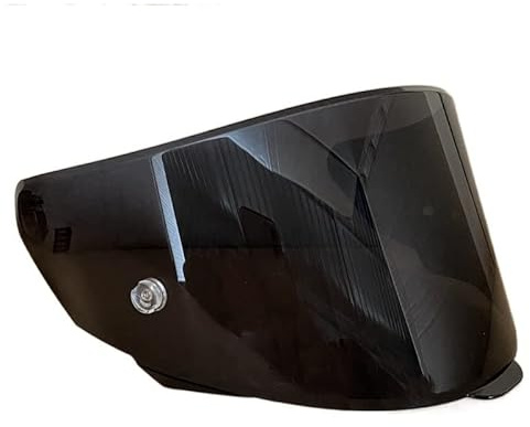 Jdon-hats Für TTC Helm Visierschild Für KYT TT Course Motorradhelm Visier Windschutzscheibe UV-Schutz Hochfestes Capacetes Zubehör (Farbe : Deep Smoke)
