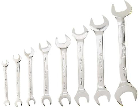 Fiacvrs Ratschenschlüssel-Set, 8 Stück, doppelendiges metrisches Schraubenschlüssel-Set, superdünnes Maulschlüssel-Set, Ringmaulschlüssel