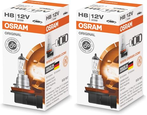 Osram ORIGINAL H8, 64212, 12V, 1er Faltschachtel (Packung mit 2)