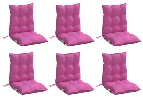 vidaXL Niedriglehner-Auflagen 6 STK. Rosa Oxford-Gewebe