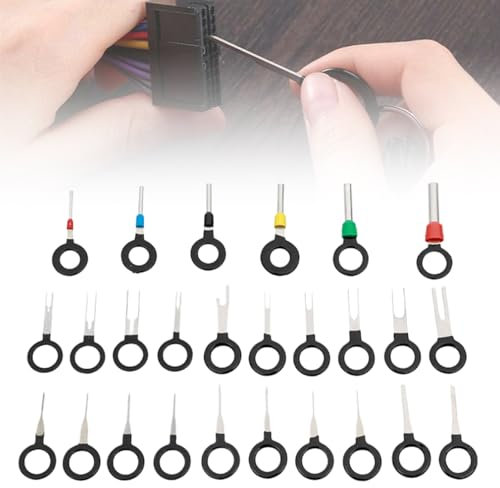 FUXNGZI Terminal Ejector Kit für Auto, kfz Werkzeug 2024 New Auspinnwerkzeug Kfz Set Auspinwerkzeug mit Schutzhülle für Meisten Steckverbinder Terminals (26PCS)