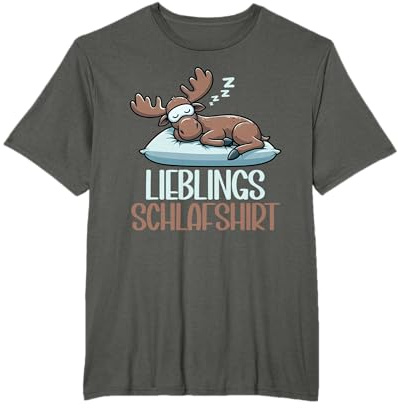 Offizielles Schlafshirt Lustiger Elch Pyjama Kurzarm T-Shirt