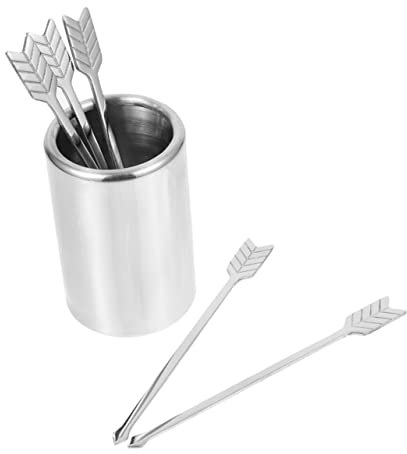 Cabilock Soporte para Palitos para Cócteles Superior Acero Inoxidable Reutilizable para Decorar Cócteles