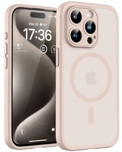 TOCOL für iPhone 15 Pro Max Hülle, Kompatibel mit MagSafe, Matt Wüstensand