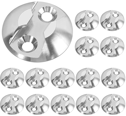 Piastra di Ancoraggio per Binario per Aereo: 15 Pezzi Placche per Ancoraggio Caricamento Fissaggio del Carico per Fissaggio del Carico in Rimorchi Camper e Autovetture