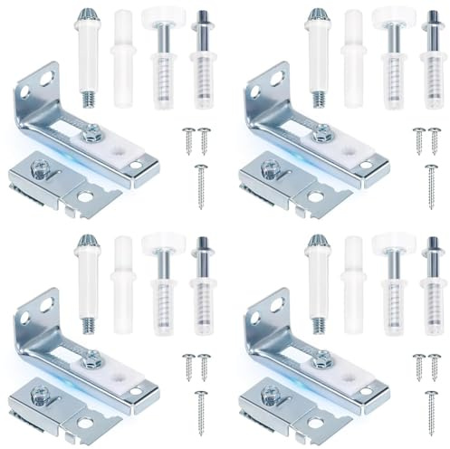 Wzxksoac Kit de Réparation de Quincaillerie de Porte de Piste de Porte Coulissante 4 Ensemble pour le Kit de Quincaillerie de Porte de Placard de 7/8 à 1