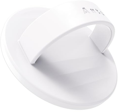 Anteel Magnetic Cellphone Grip Holder, Liquid Silicone Comfy and Portable, Removable Finger Loop Ring Holder for iPhone, Magnetic Loop for Magsafe Phone Case, Patented (White)