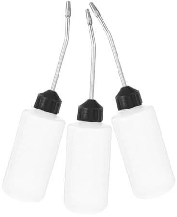 ULTECHNOVO 3pcs Leakproof Sewing Machine Oil Bottles with Iron Spouts and Caps Empty Oil Dispensers for Precision Application Fit for Sewing Machines and Engine Maintenance