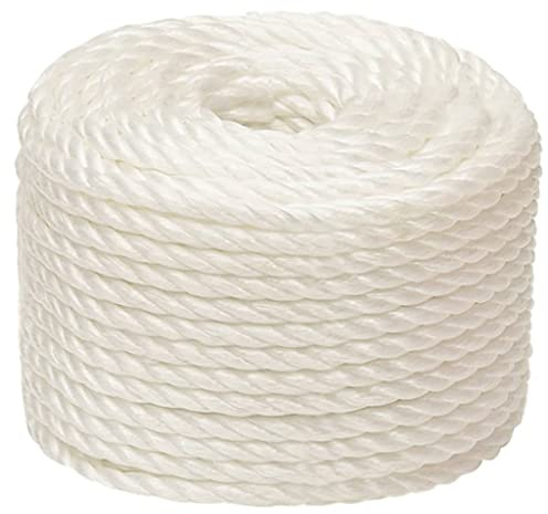 Tau Kletter Seil, Arbeitsseil Weiß 12 mm 100 m Polypropylen, Drinnen & Draußen
